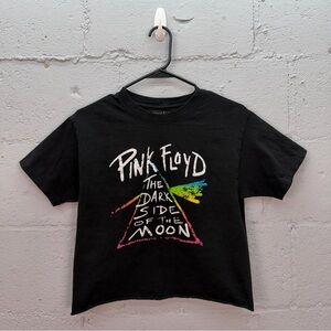 Pink Floyd Women's Dark Side of the Moon Cropped Shirt Top Size Small
